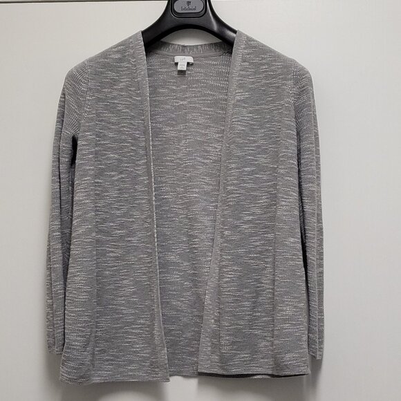 J Jill Womens Cardigan Sweater Size Small Petite Open Front Cotton Acrylic Linen - Picture 1 of 14